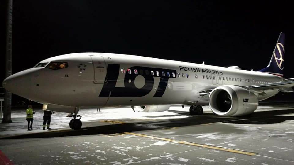 В аэропорту Львов впервые приняли Boeing 737 MAX (фото)