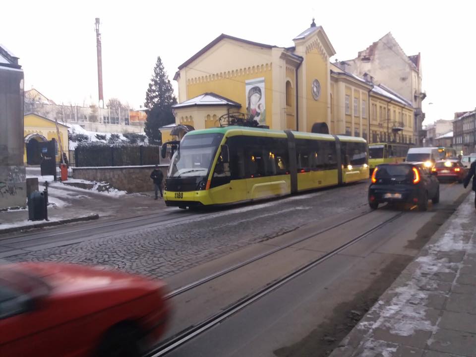 У Львові горів трамвай