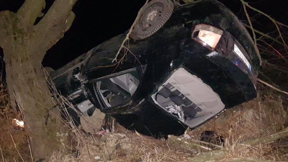 Во Львовской области автомобиль врезался в дерево