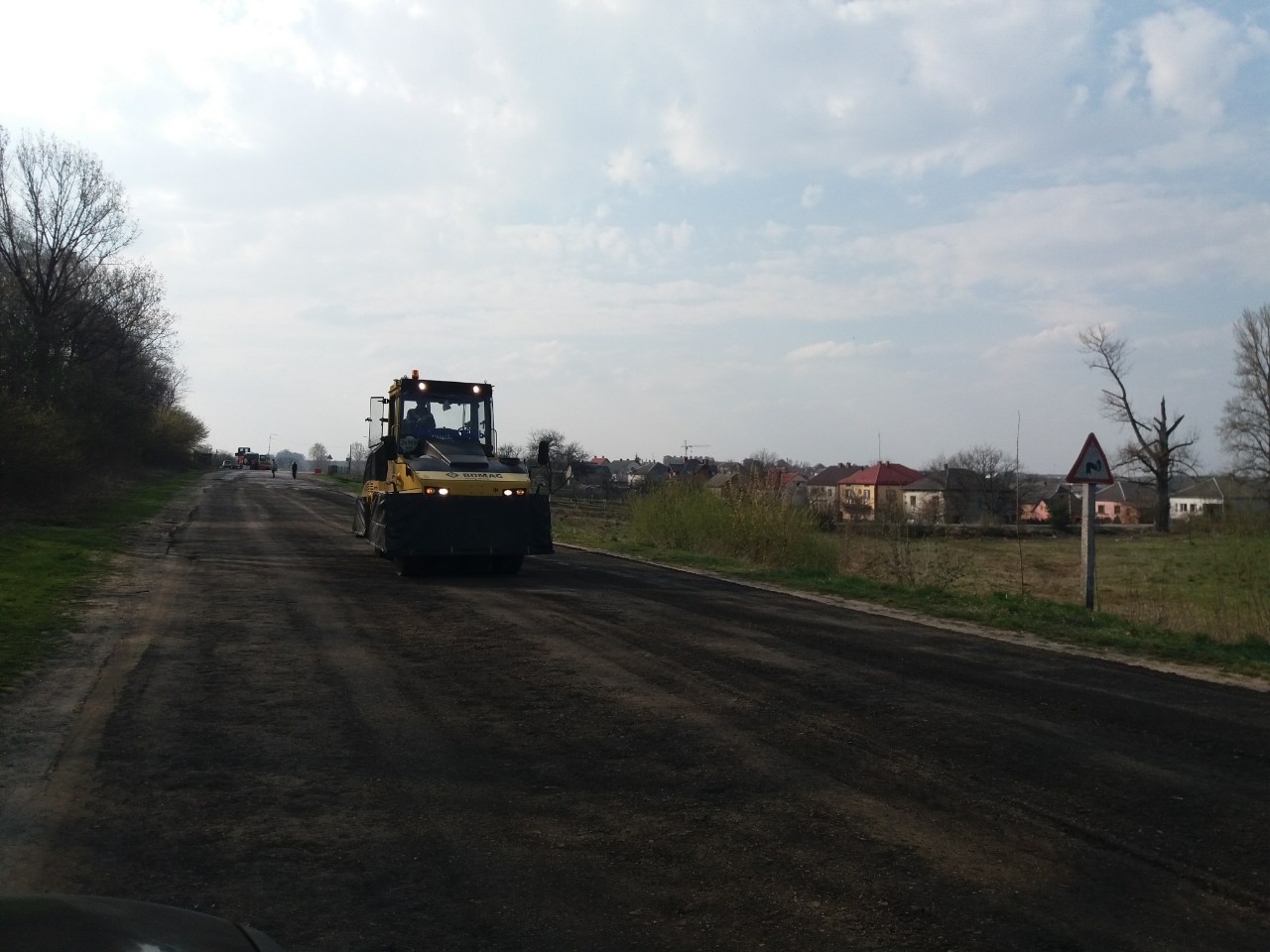 В Городокском районе ремонтируют международную трассу