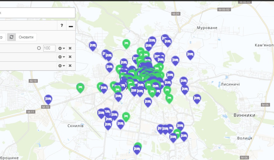 На геопорталі Львова з'явилися нові дані про відпочинок у місті