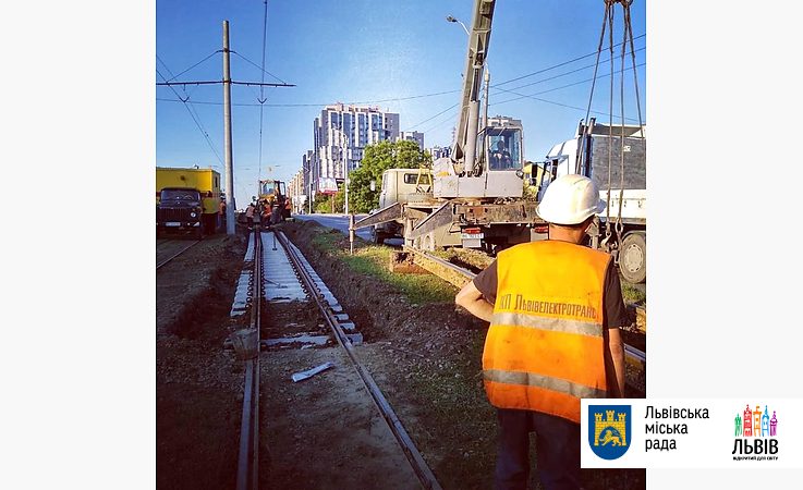 Во Львове отремонтировали еще один участок трамвайных путей
