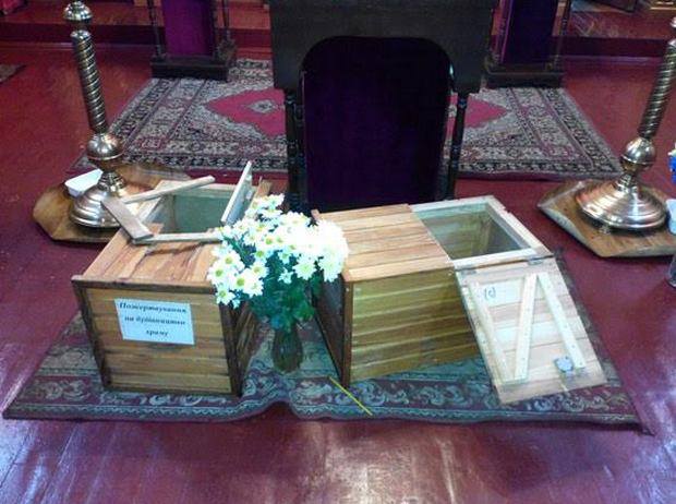 У львівському храмі викрали скриньку з пожертвами