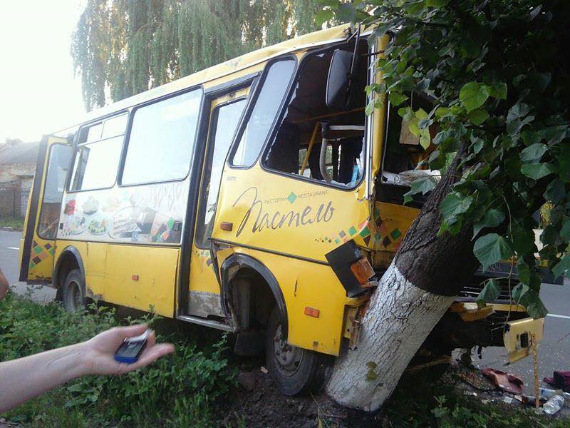 Рейсовий автобус на Львівщині врізався у дерево (оновлено, фото)