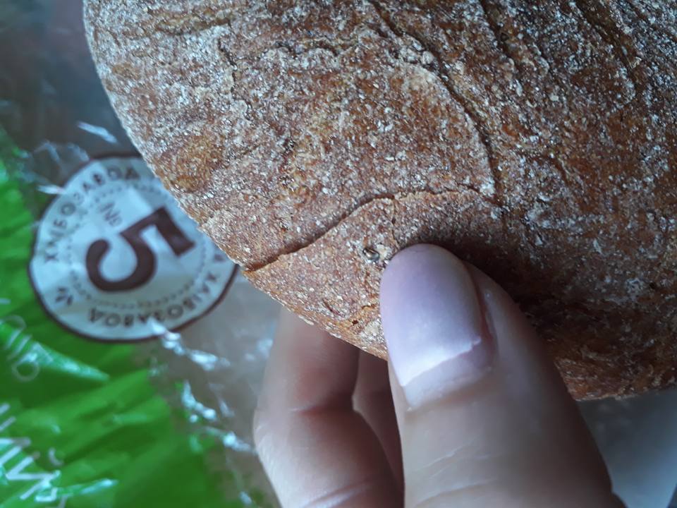 Львів'янка купила хліб з тарганом (фото)