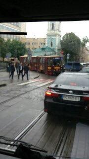 На вулиці Коперника поламався трамвай (фото)