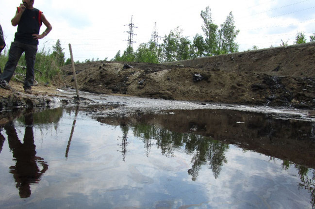 В Николаевском районе почва отравлена нефтепродуктами