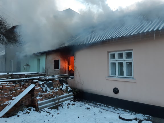 Во Львове горел жилой дом