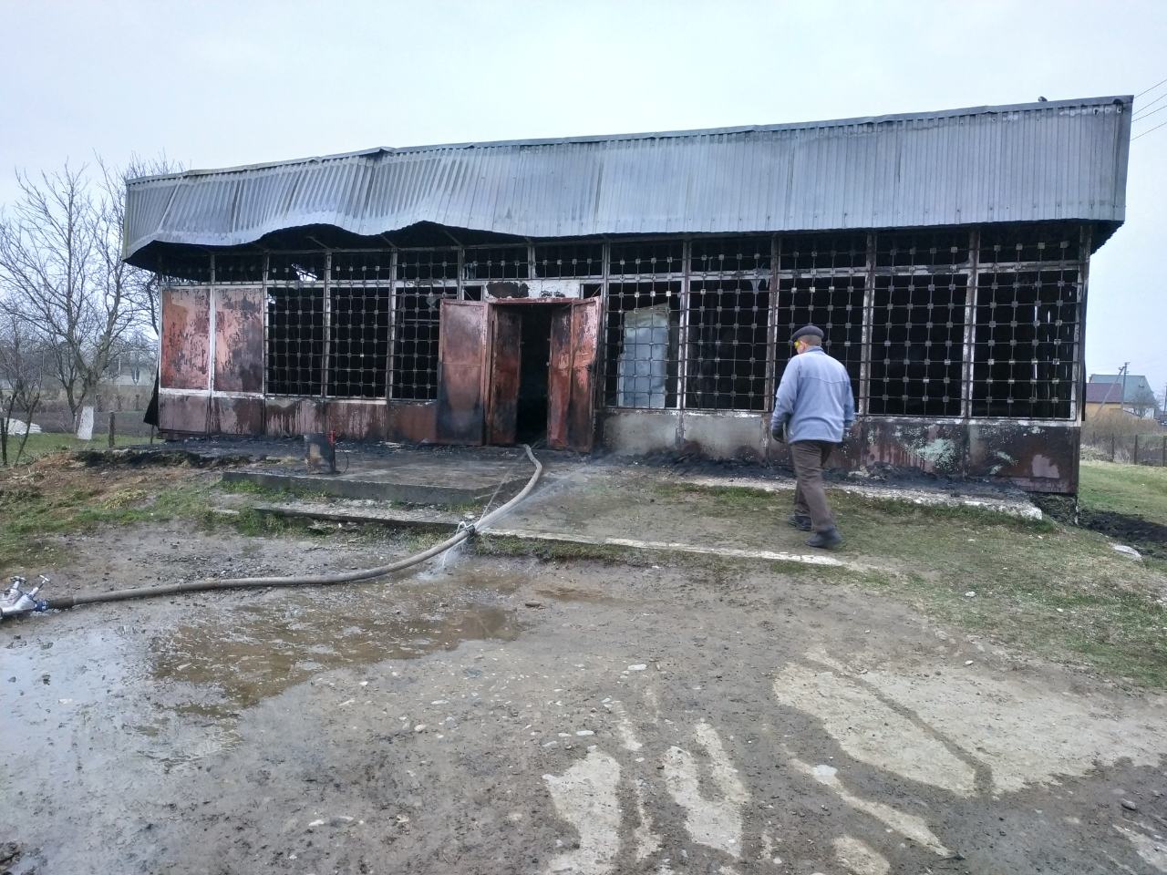 В Дрогобыче горел магазин