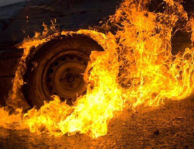 На Львовщине сгорел автомобиль