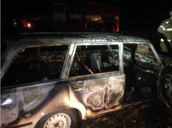 В Жолковском районе сгорел автомобиль