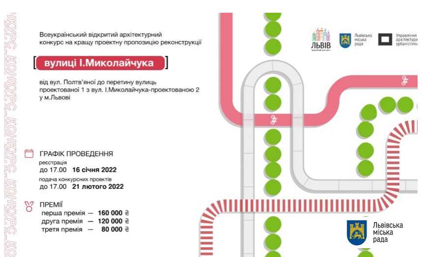 У Львові оголошено Всеукраїнський відкритий архітектурний конкурс на кращу проектну пропозицію реконструкції вул. І. Миколайчука