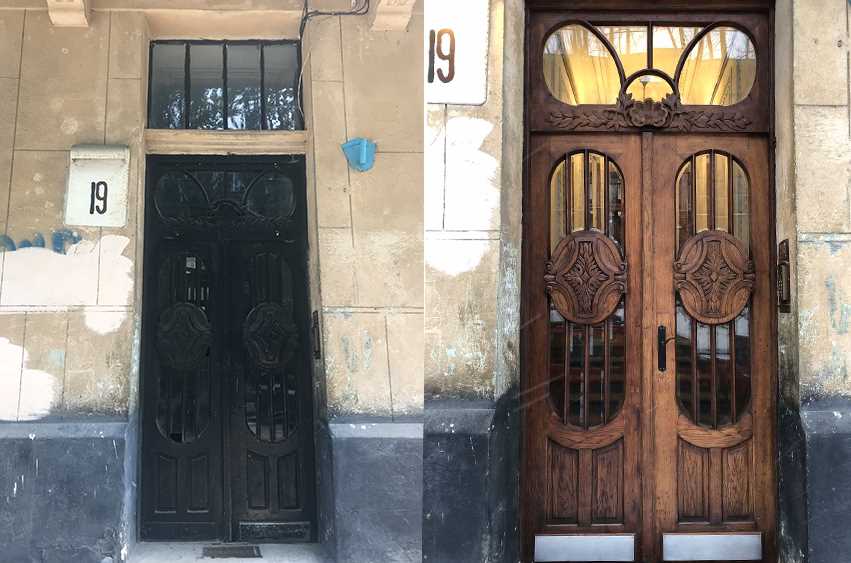 Реставратори відновили вхідну браму на вулиці Карпінського