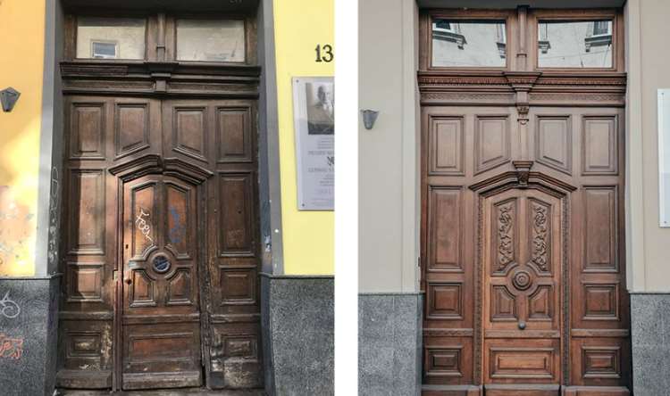 Реставратори відновили історичні двері на вулиці Гнатюка