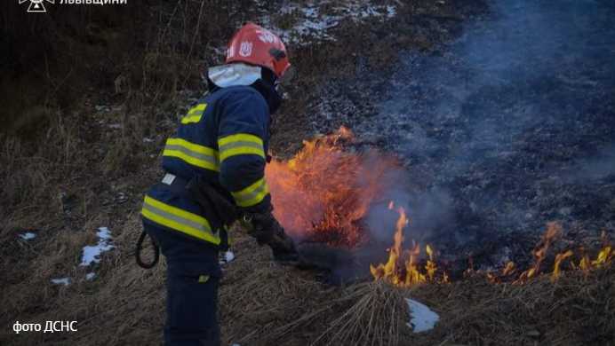 Поблизу Львова на місці пожежі сухої трави знайшли тіло чоловіка