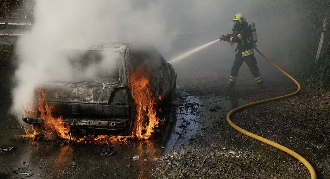 У Львівській області горів автомобіль