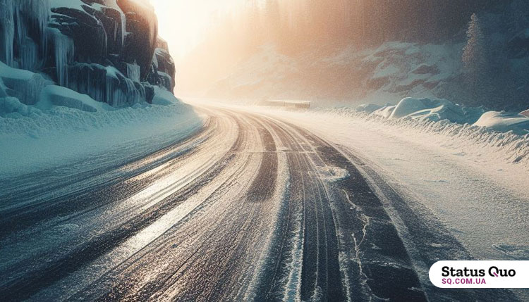 На дорозі Львів – Івано-Франківськ ускладнений рух через ожеледицю